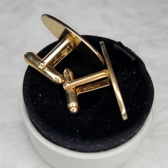 Vintage 70s Topaz Comet Cufflinks - Picture 3 of 5